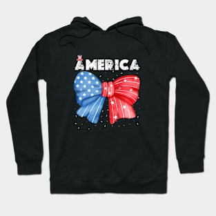 Rainbow American Flag Women Patriotic Shirt 4th of July Memorial Hoodie